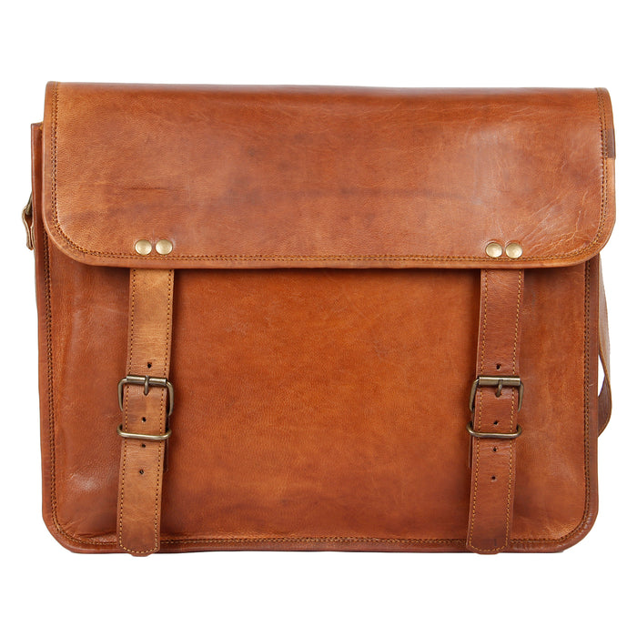 inch Leather Vintage Rustic Crossbody Messenger Courier Satchel Bag Gift Men Women - Oasisincentives