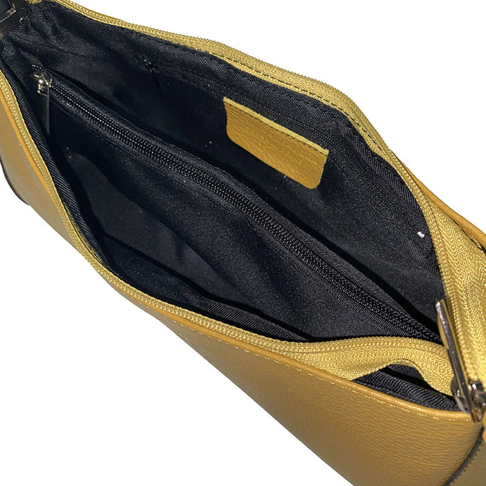 Italian Artisan Nuccia Womens Leather Shoulder Baguette Handbag Made In Italy